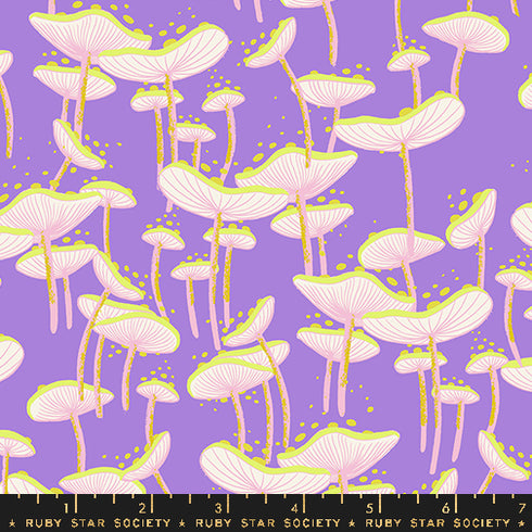 Glow Garden Fungi in Amethyst RS2115 13N - Ruby Star Society Sold by the Half Yard